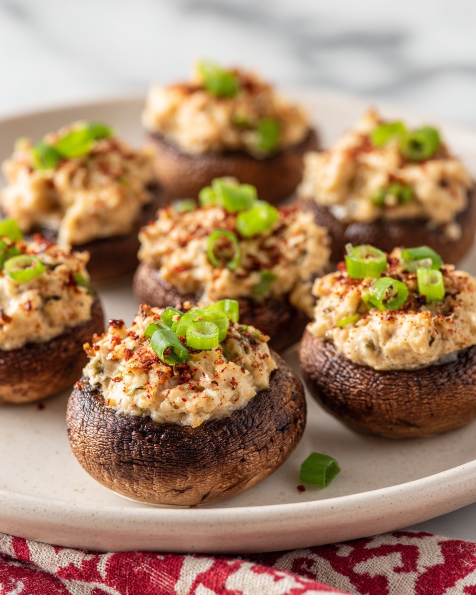 Mushrooms Stuffed with Crab Meat Recipe - Recipe Image