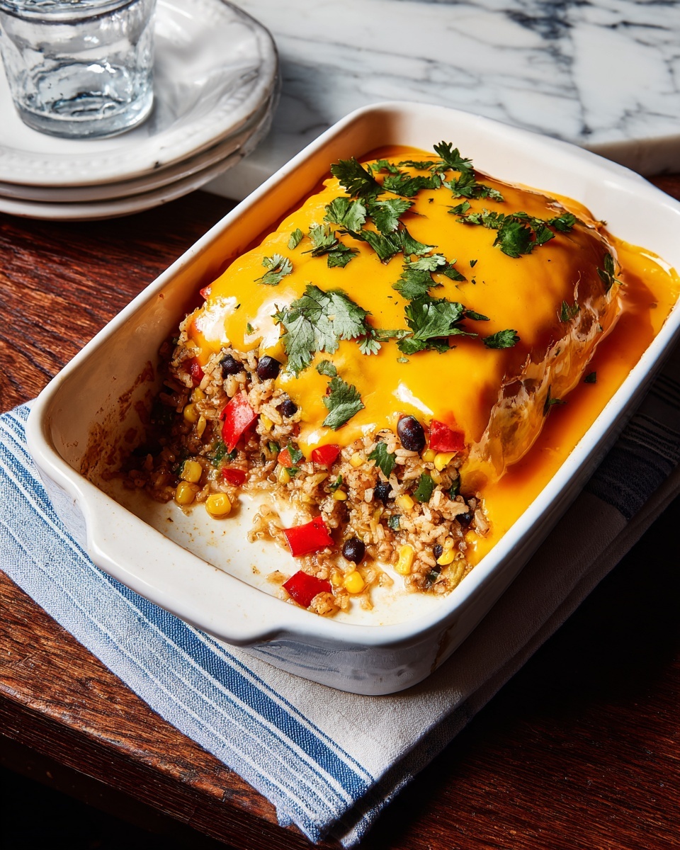 Beef Enchilada Casserole with Rice Recipe - Recipe Image