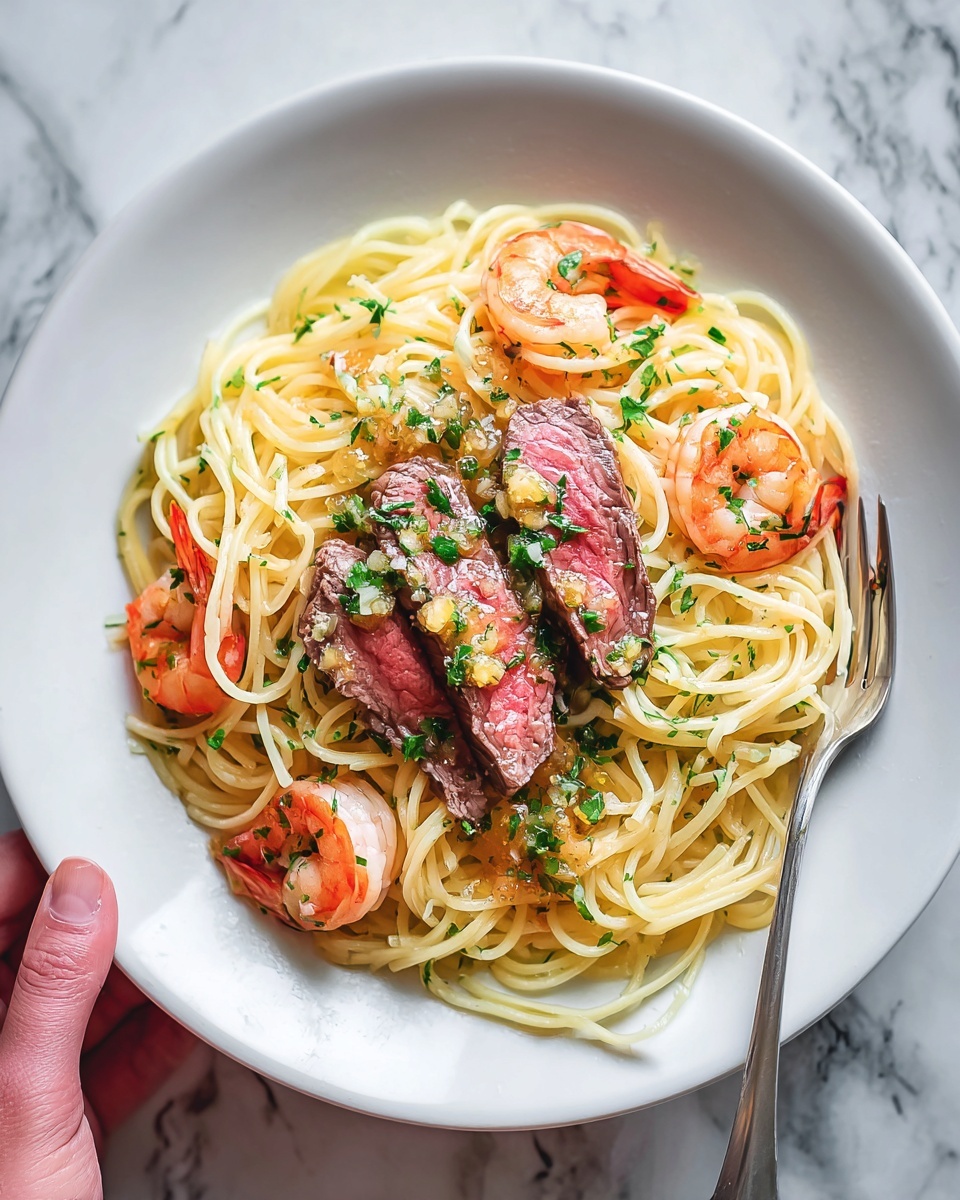 Steak and Shrimp Scampi Recipe - Recipe Image