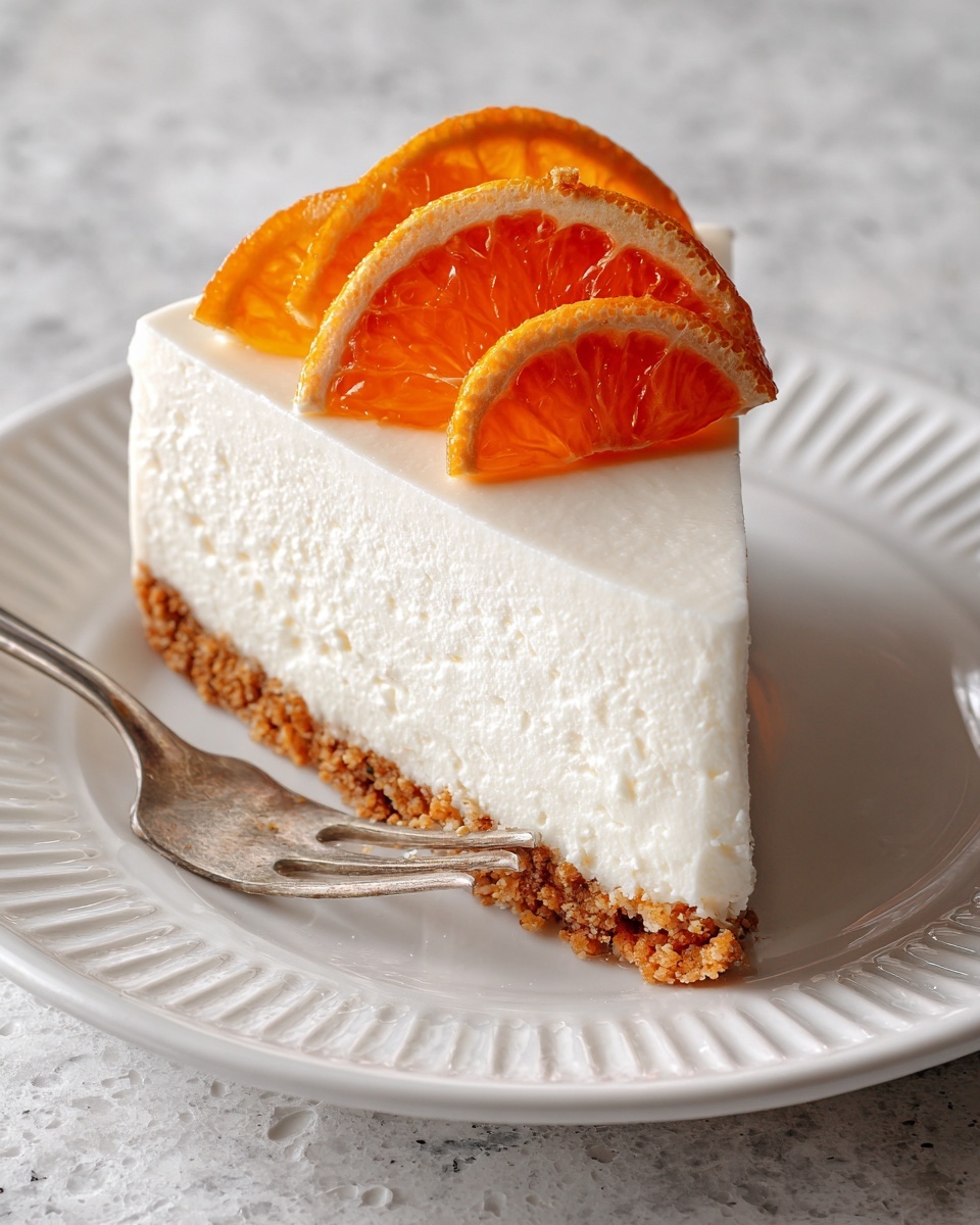 No-Bake Orange Creamsicle Cheesecake Recipe - Recipe Image