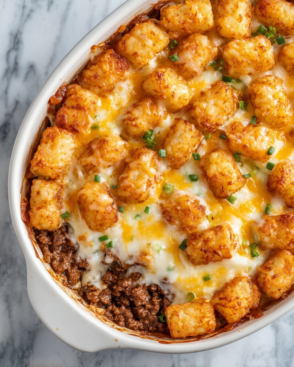 Tater Tot Casserole with Ground Beef Recipe - Recipe Image