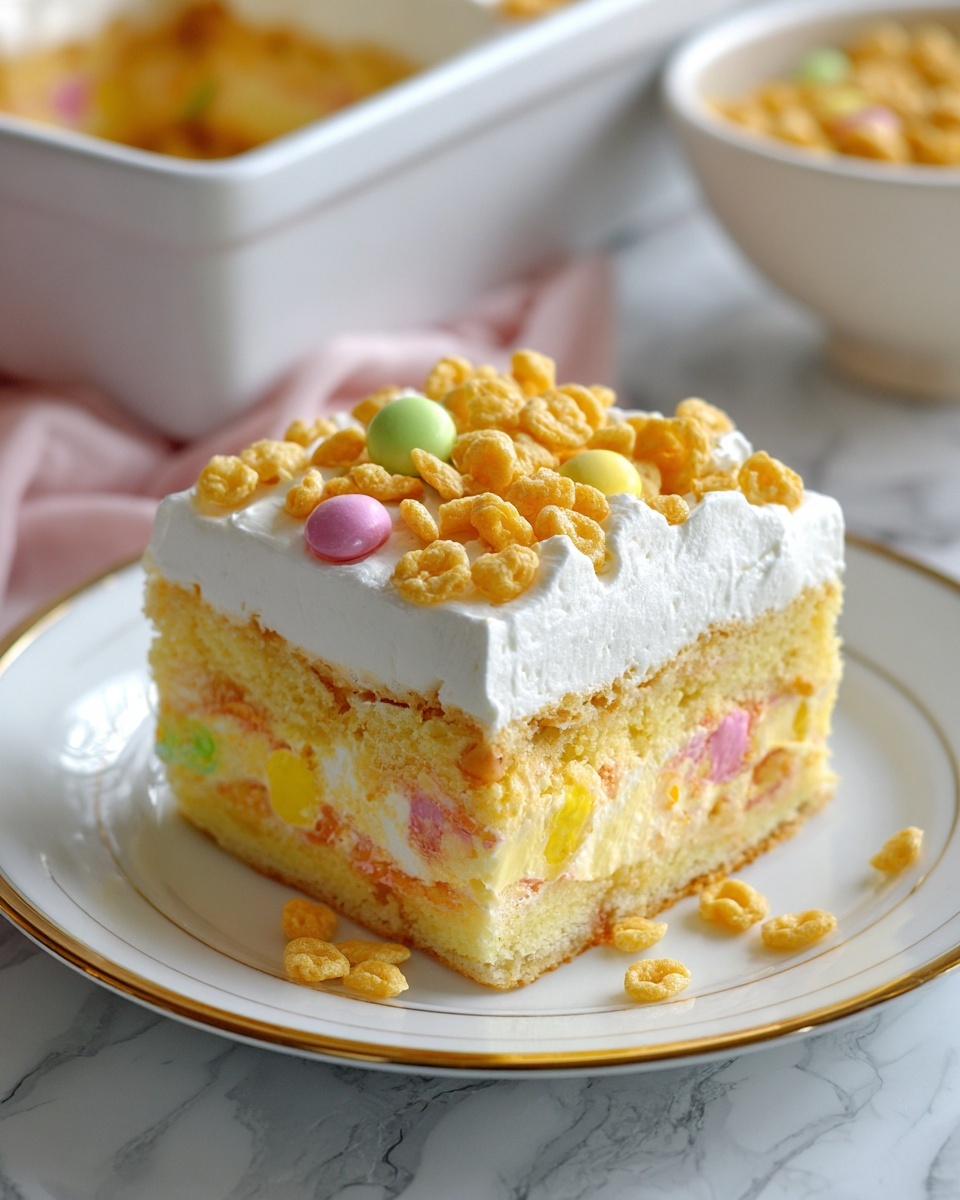 Cereal Milk Poke Cake Recipe - Recipe Image