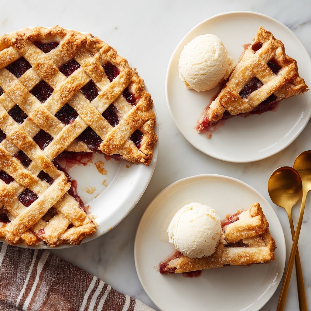 Lattice Plum Pie Recipe - Recipe Image