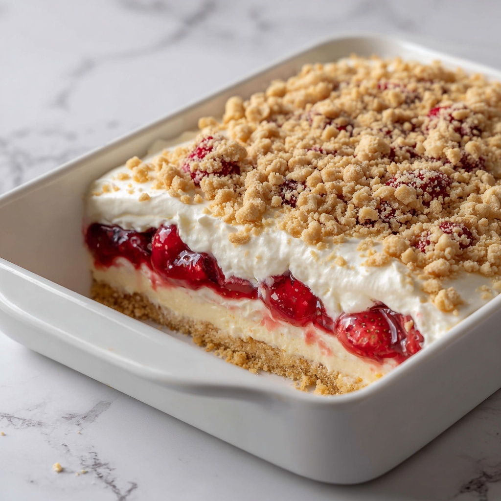 Strawberry Jello Lasagna Recipe - Recipe Image