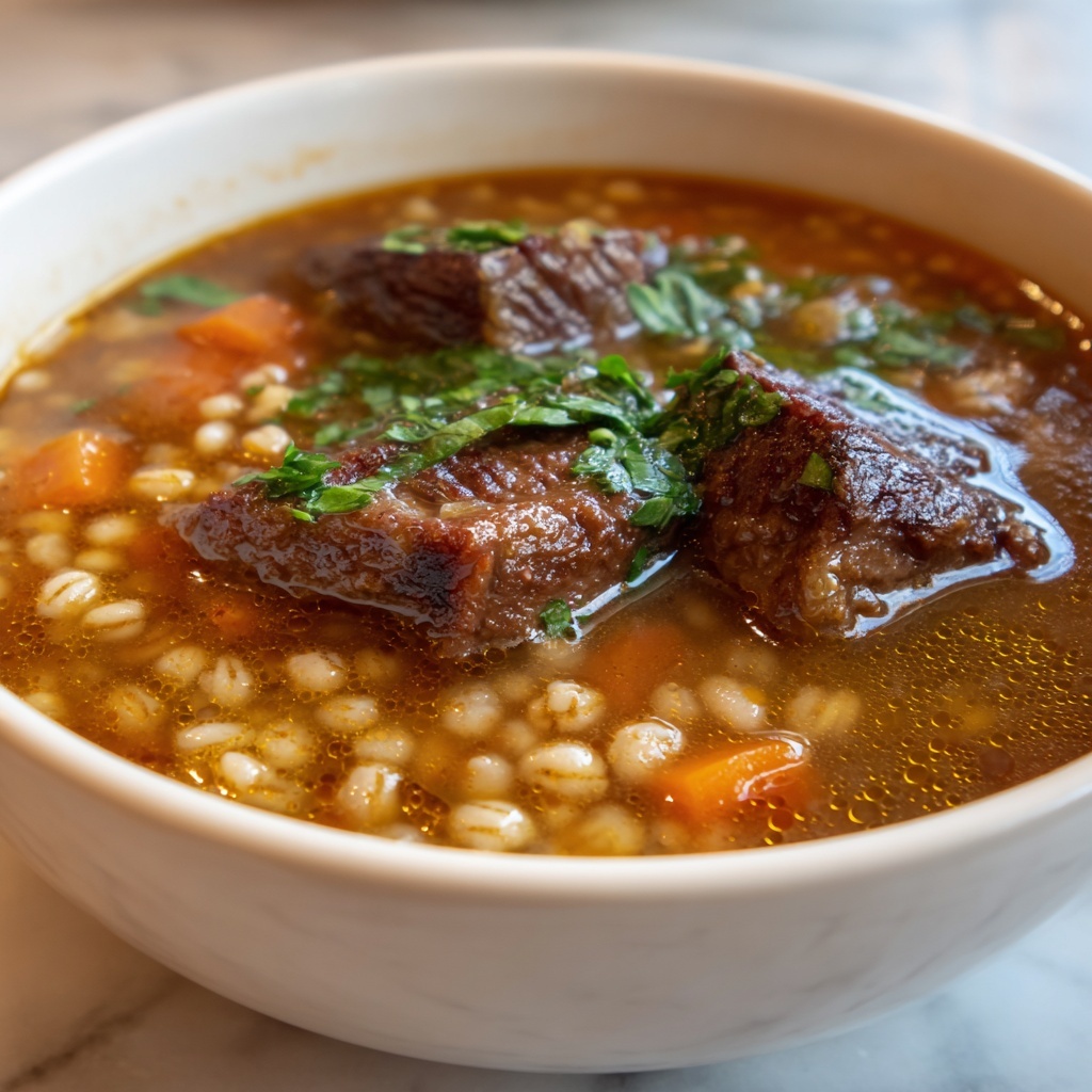 Slow Cooker Beef and Barley Soup Recipe - Recipe Image