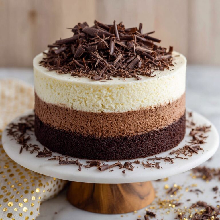 Triple Chocolate Mousse Cake Recipe