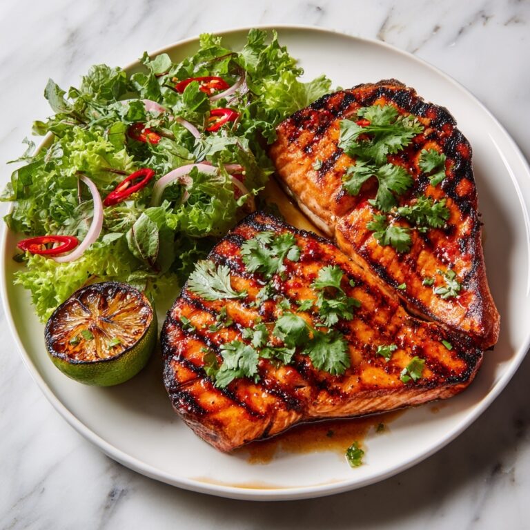 Soy Salmon Steak with Sambal Salad Recipe
