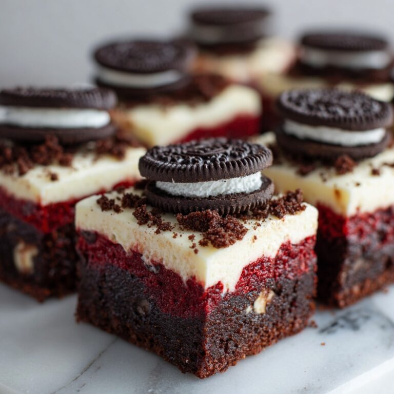 Cookies & Cream Red Velvet Brownies Recipe