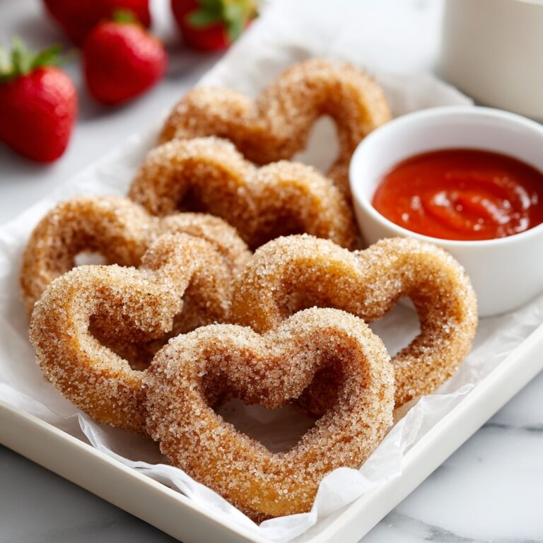 Heart-Shaped Churros with Chocolate Dipping Sauce Recipe