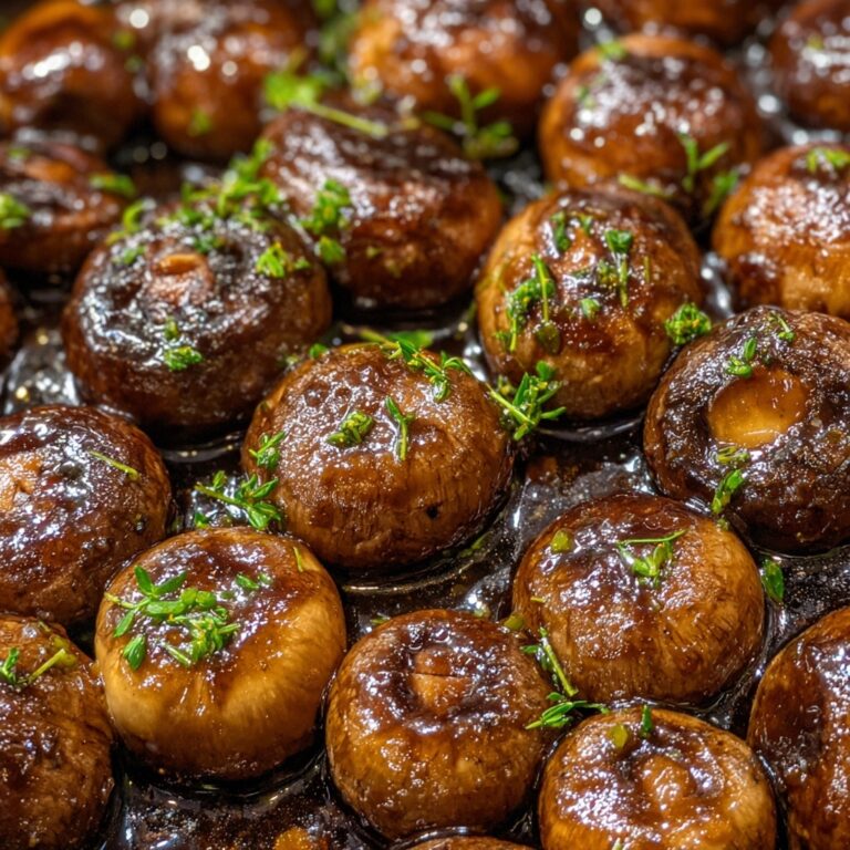 Balsamic Soy Roasted Garlic Mushrooms Recipe