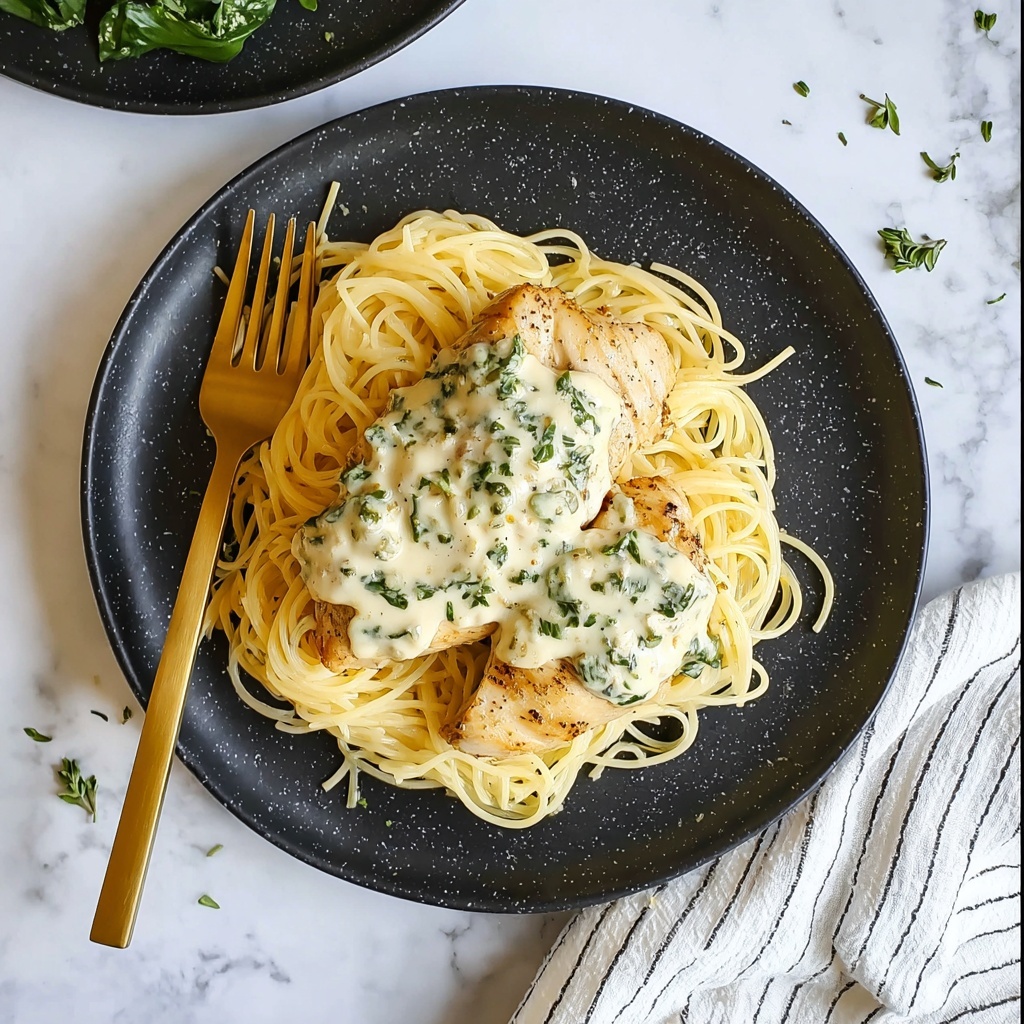 Crockpot Angel Chicken with Creamy Sauce and Angel Hair Pasta Recipe - Recipe Image