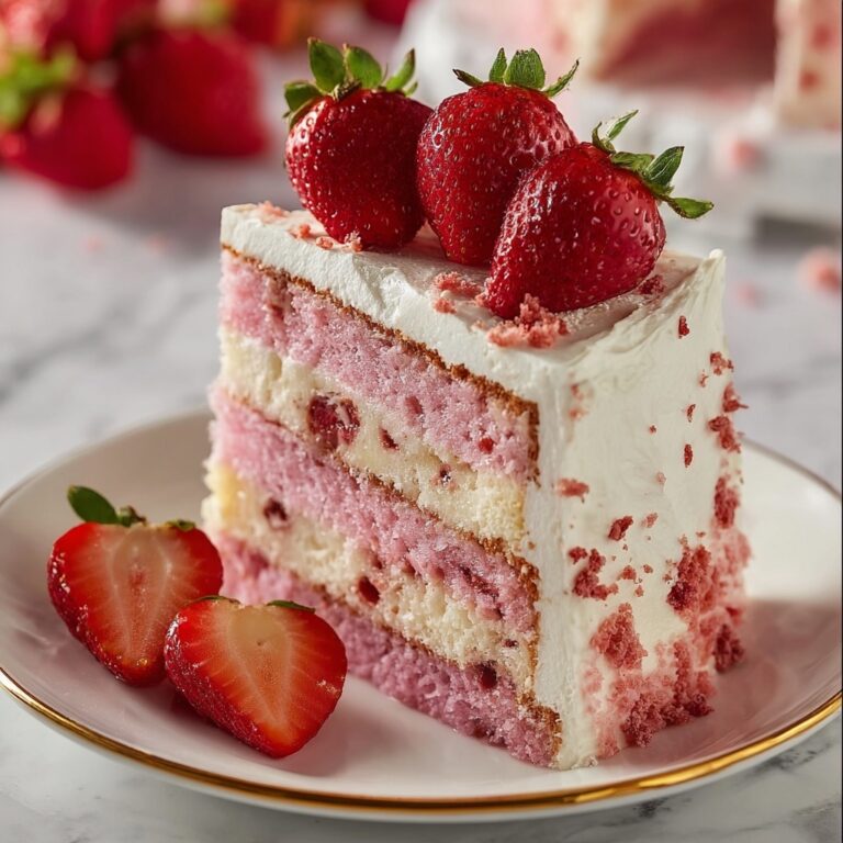 Double Strawberry Cake Recipe