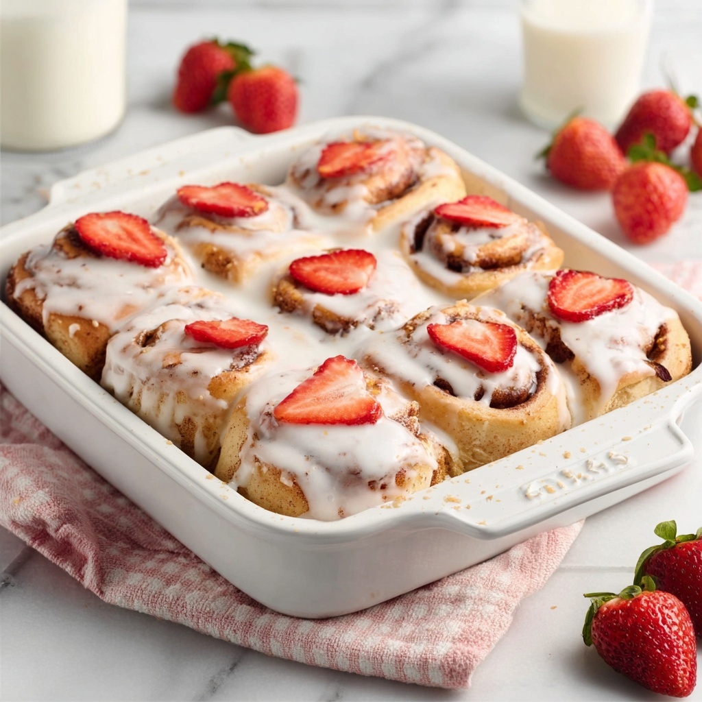 Strawberry Cinnamon Rolls Recipe - Recipe Image