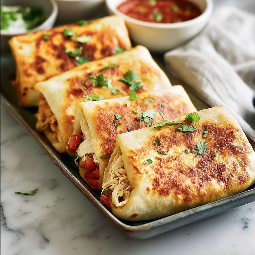 Baked Chicken Chimichangas Recipe - Recipe Image