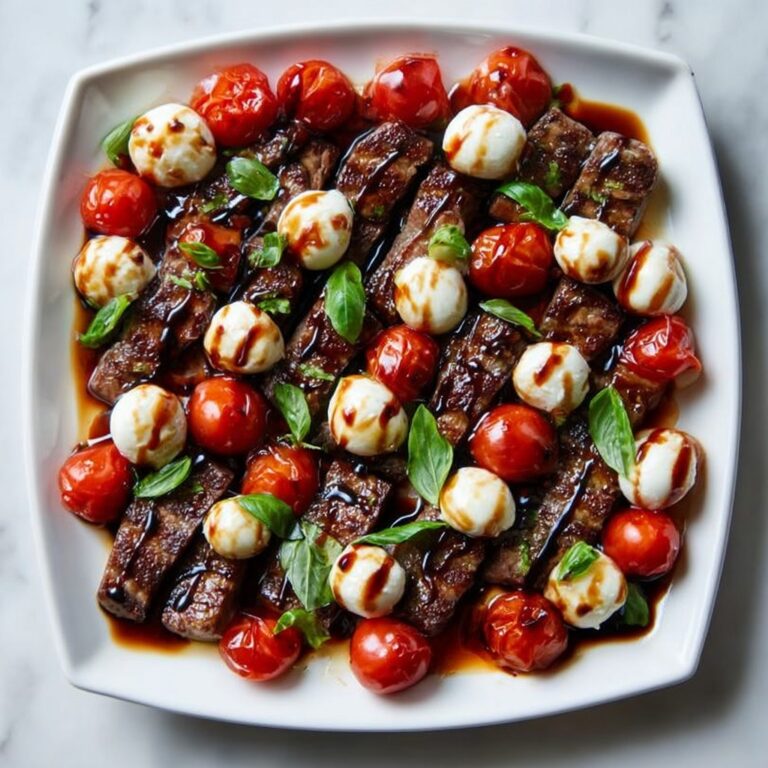 Grilled Balsamic Flank Steak Caprese Recipe