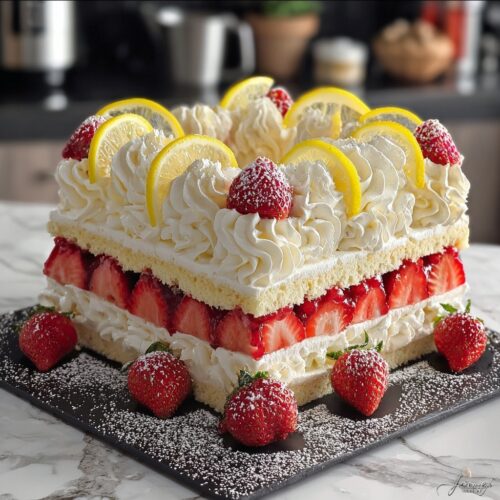 Strawberry Lemon Layer Cake Recipe – peruvianfoodrecipes