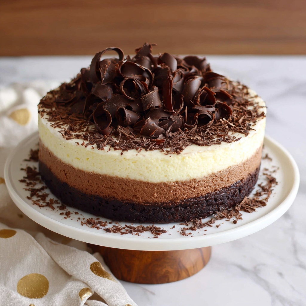 Triple Chocolate Mousse Cake Recipe - Recipe Image