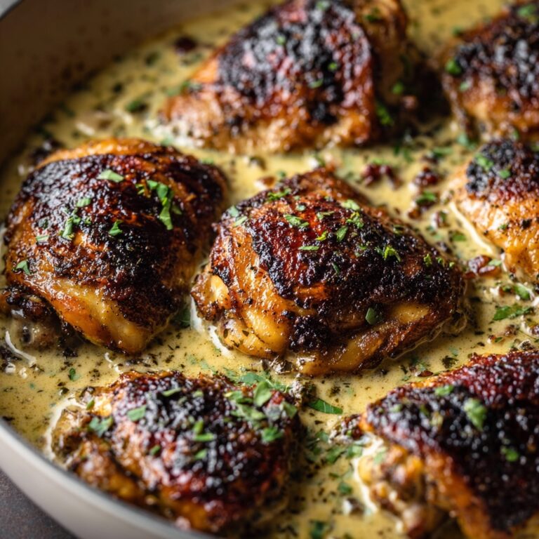 Creamy Oven Baked Chicken Thighs Recipe