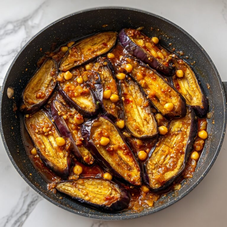 Calabrian Chili Butter Eggplant with Crispy Chickpeas Recipe