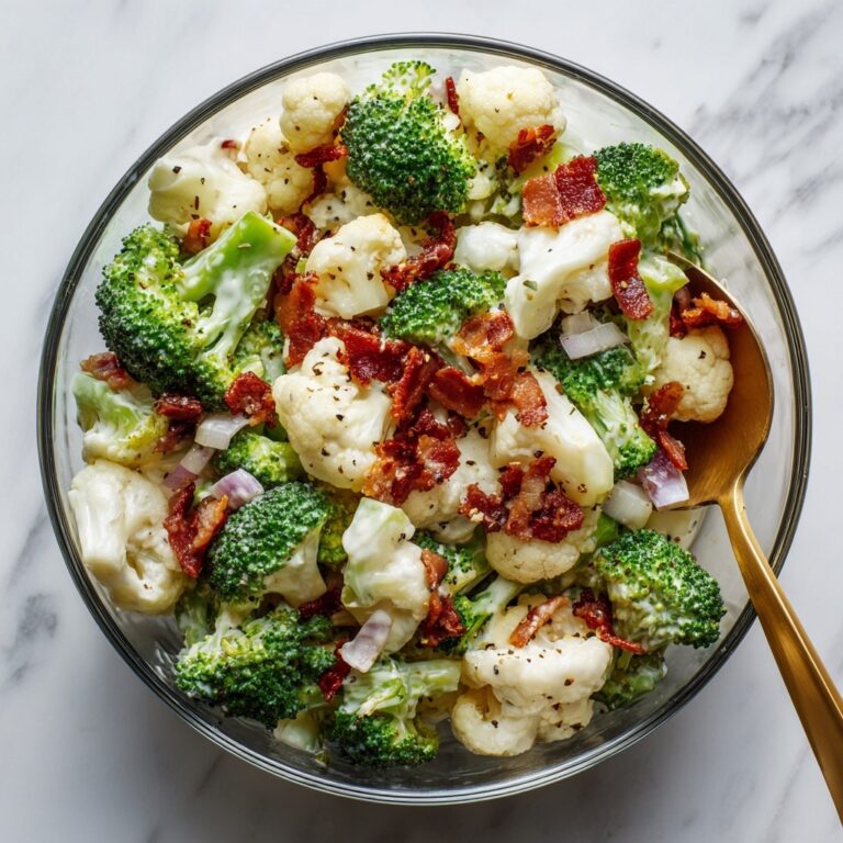 Broccoli Cauliflower Salad with Bacon and Lemon Thyme Dressing Recipe