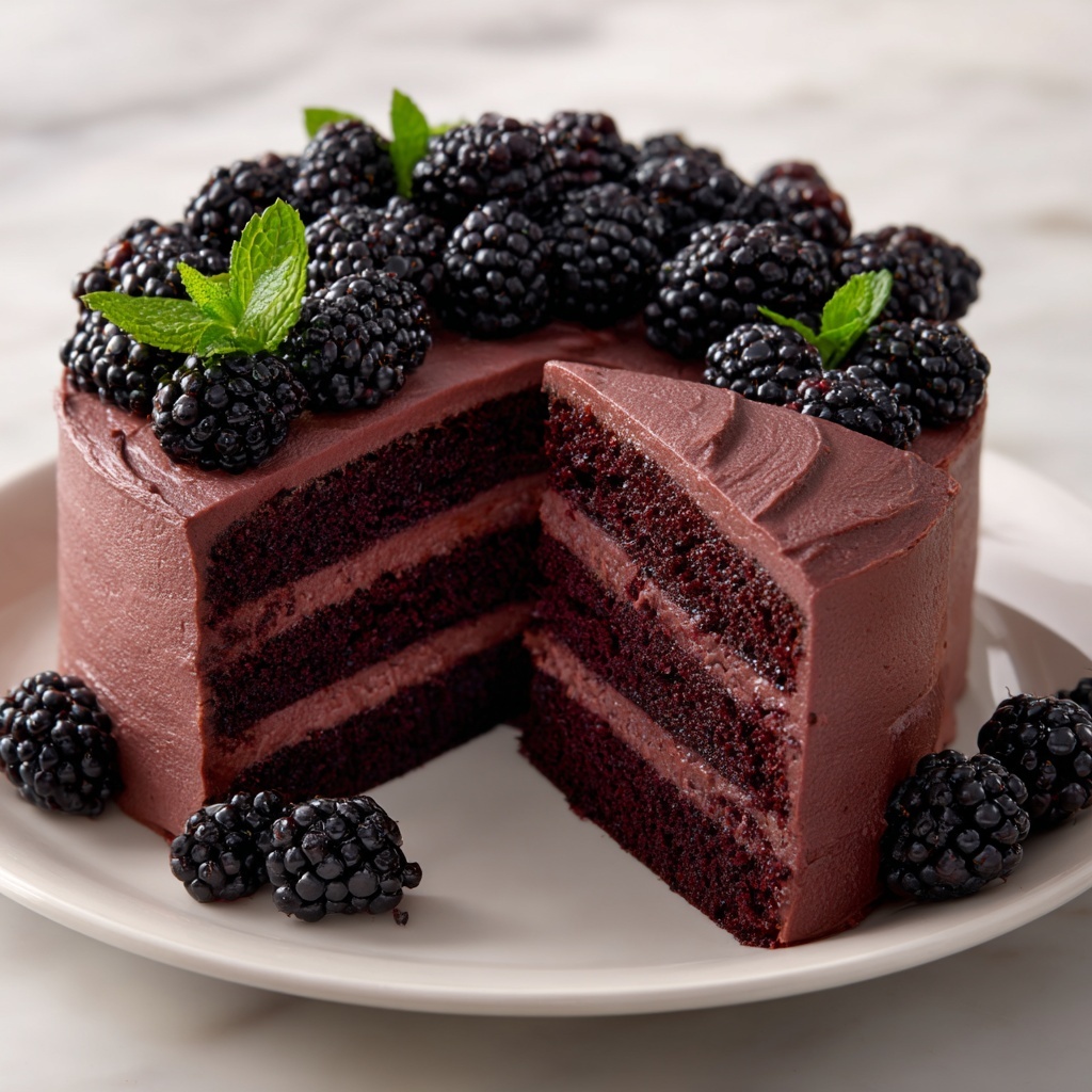 Blackberry Velvet Gothic Cake Recipe - Recipe Image