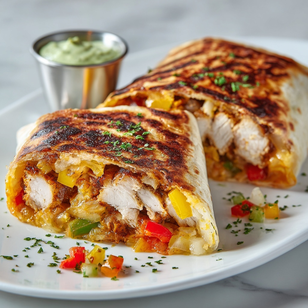 Chicken Fajita Burrito Recipe - Recipe Image