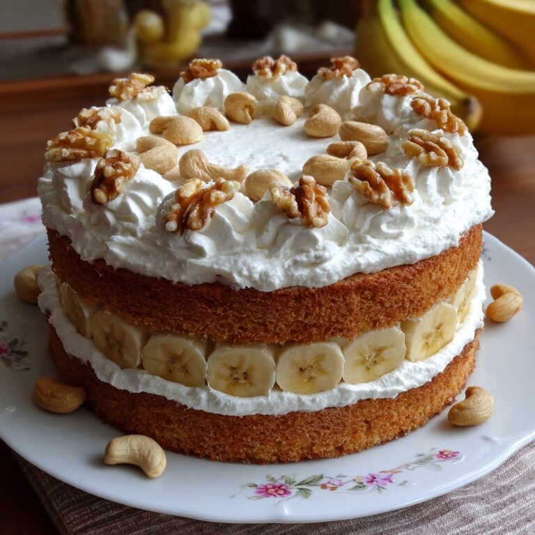 Heavenly Banana Walnut Cream Cake Recipe