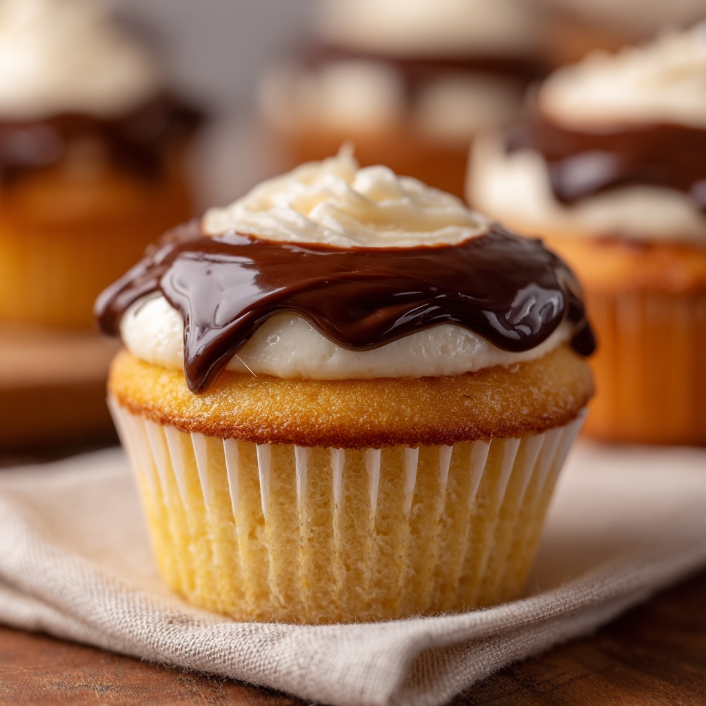 Daddy's Boston Cream Cupcakes Recipe - Recipe Image