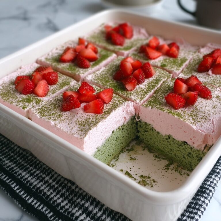 Strawberry Matcha Tres Leches Cake Recipe