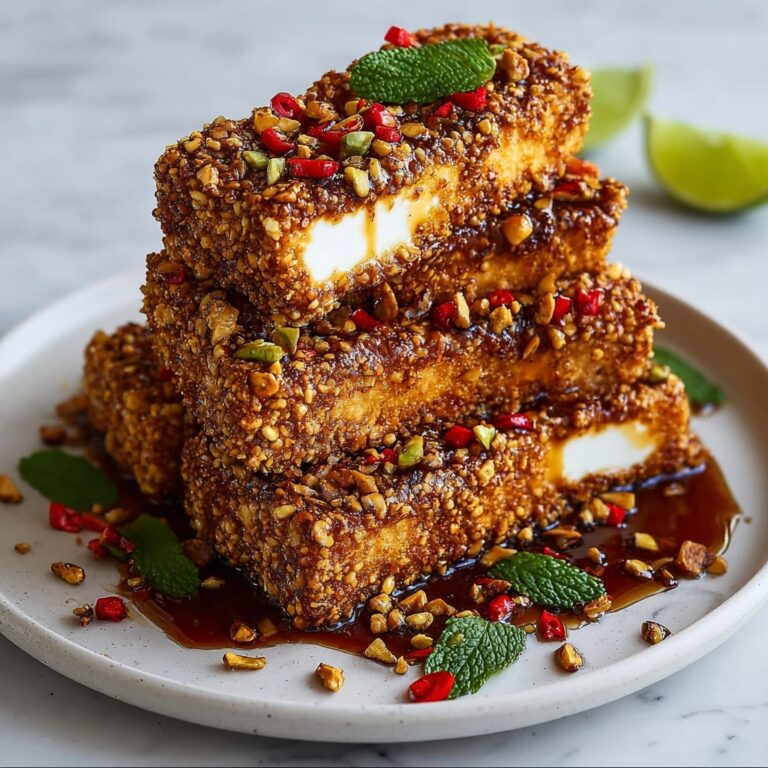 Swicy Pistachio Halloumi with Lime Glaze Recipe