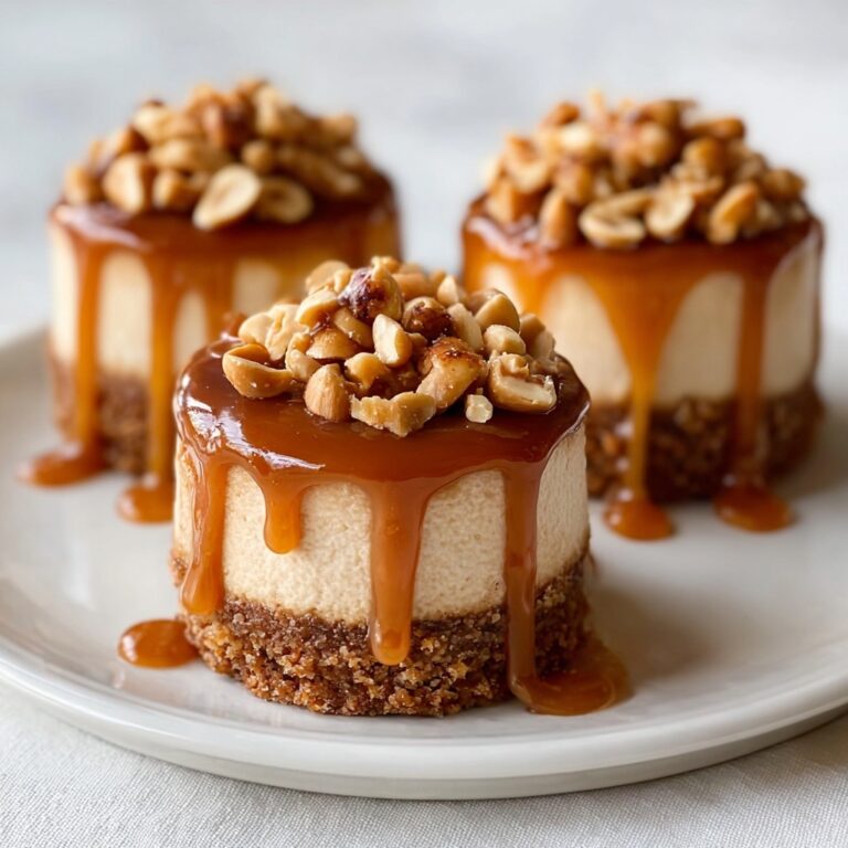 Peanut Butter Caramel Mini Cheesecakes Recipe