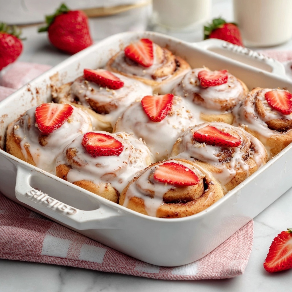 Strawberry Cinnamon Rolls Recipe - Recipe Image