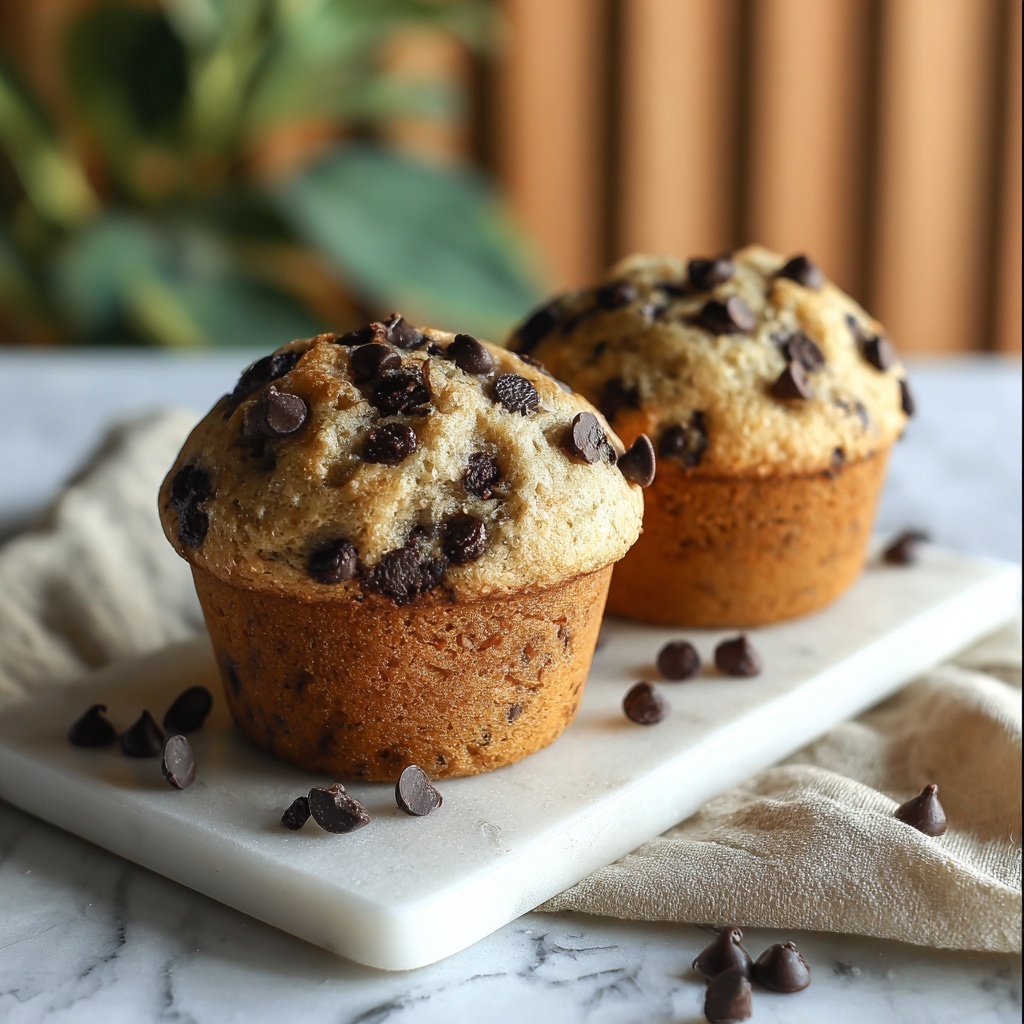Vegan Chocolate Chip Muffins Recipe - Recipe Image