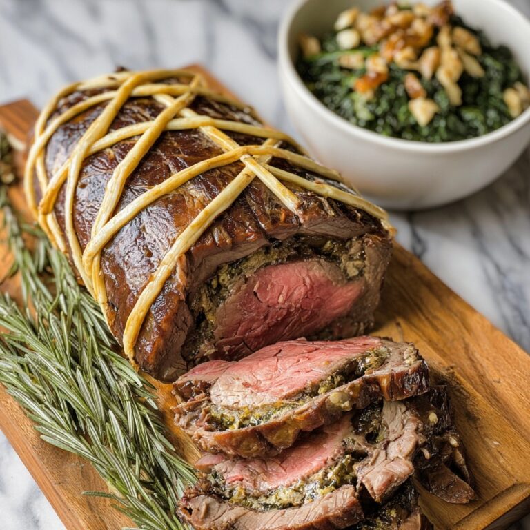 Baked Stuffed Flank Steak Recipe