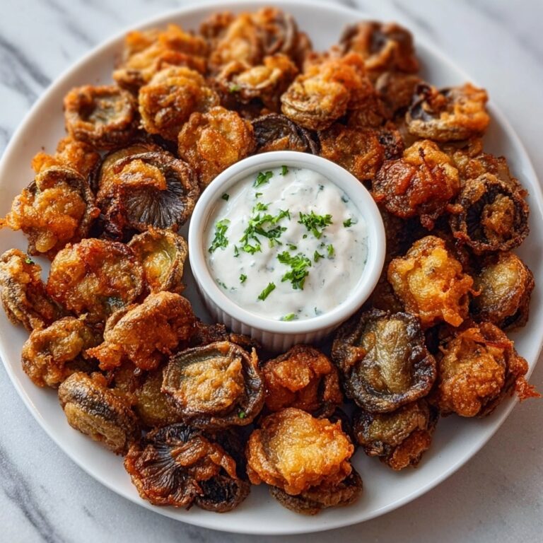 Crispy Fried Mushrooms with Cool Ranch Dip Recipe