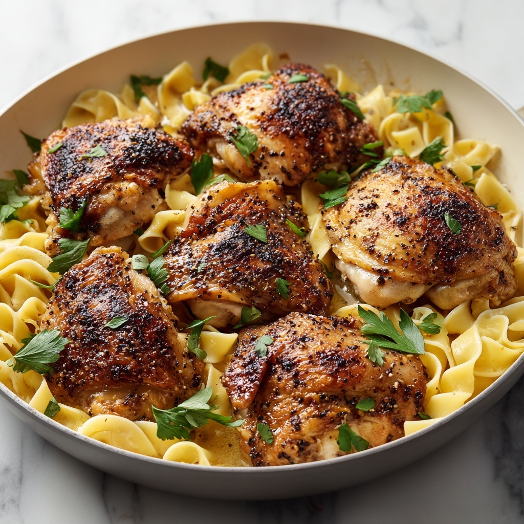 One-Pan Chicken with Buttered Noodles Recipe - Recipe Image