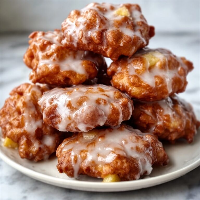 Soft Cinnamon Apple Fritters with Vanilla Glaze Recipe