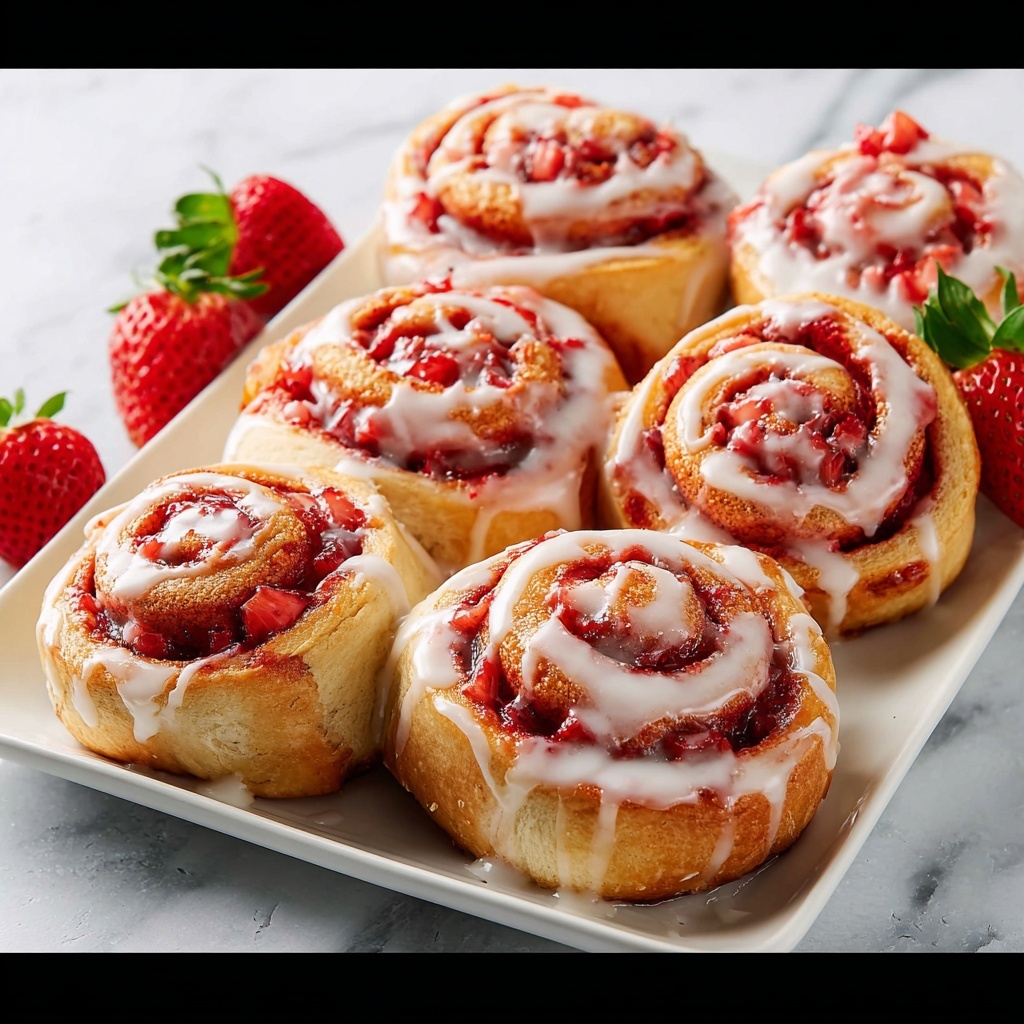 Strawberry Cheesecake Cinnabon Rolls Recipe - Recipe Image