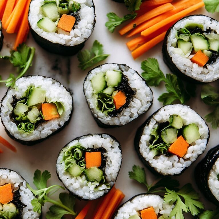 Veggie Sushi Rolls with Soy Dipping Sauce Recipe