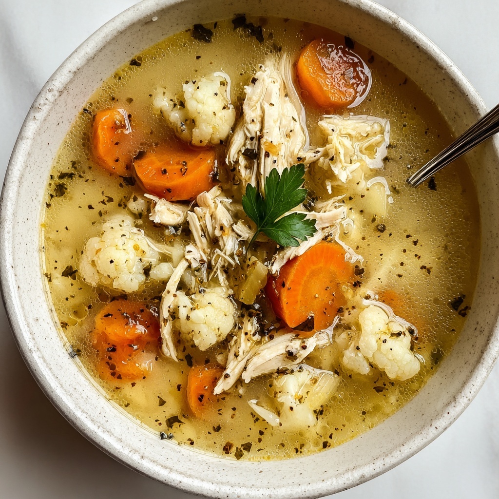 Anti-Inflammatory Cauliflower Chicken Soup Recipe - Recipe Image