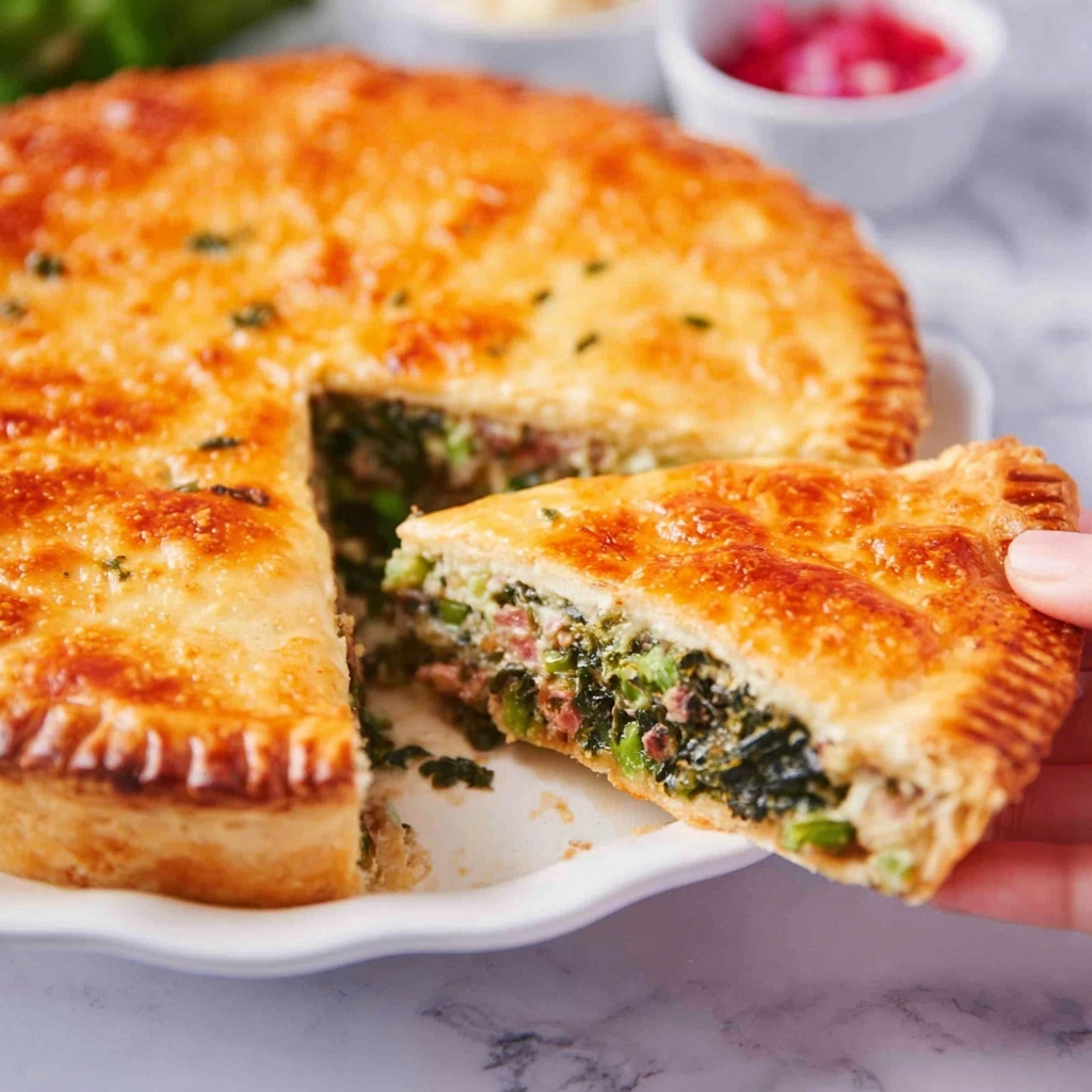 Three-Meat Italian Pie Recipe - Recipe Image