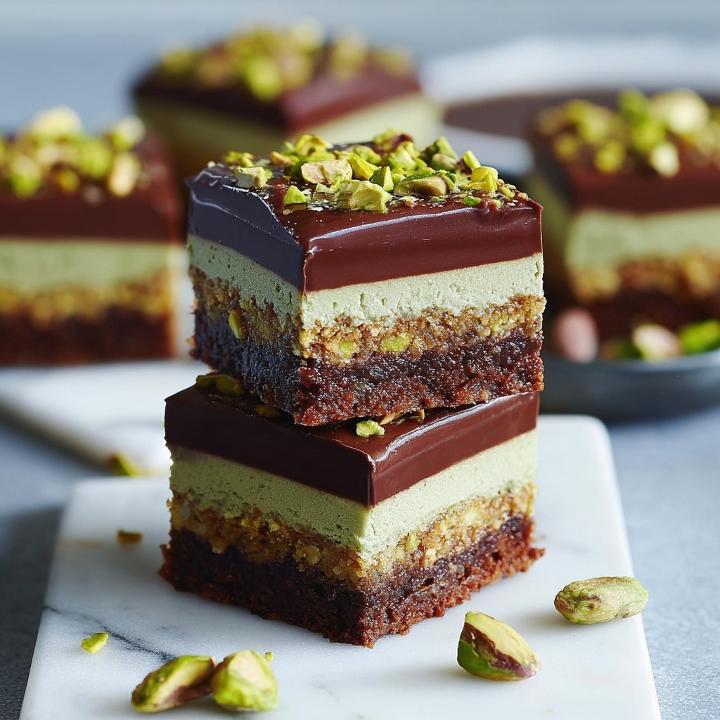 Pistachio Kunafa Brownies Recipe - Recipe Image