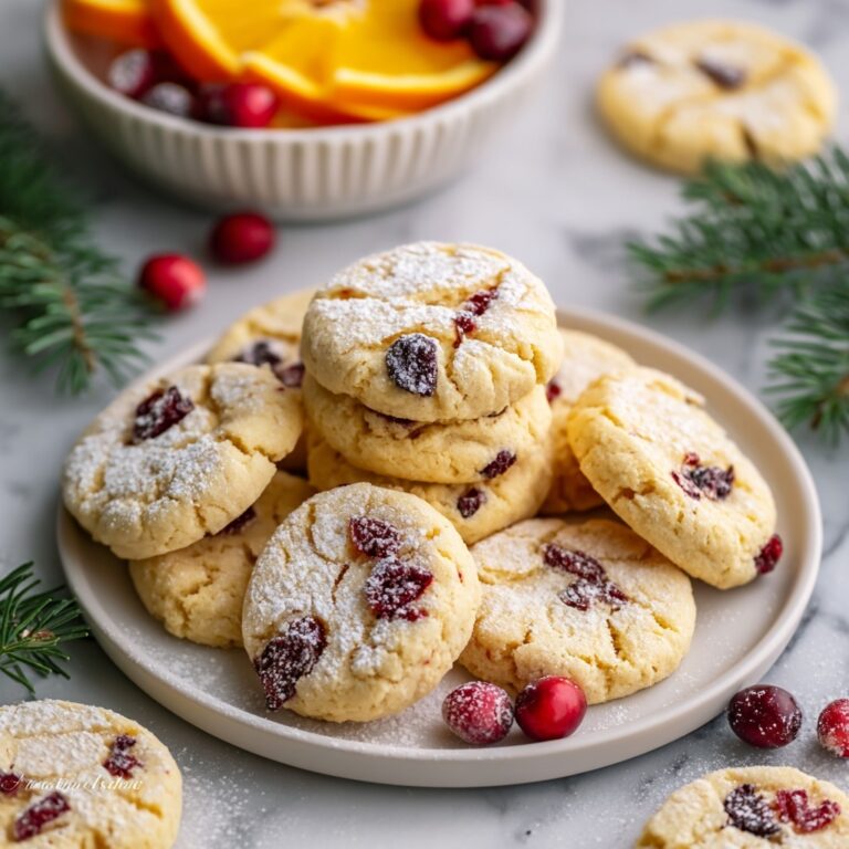 Cranberry Orange Shortbread Cookies Recipe