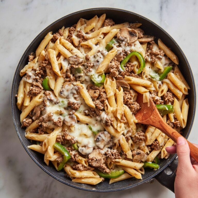 Philly Cheesesteak Pasta Recipe