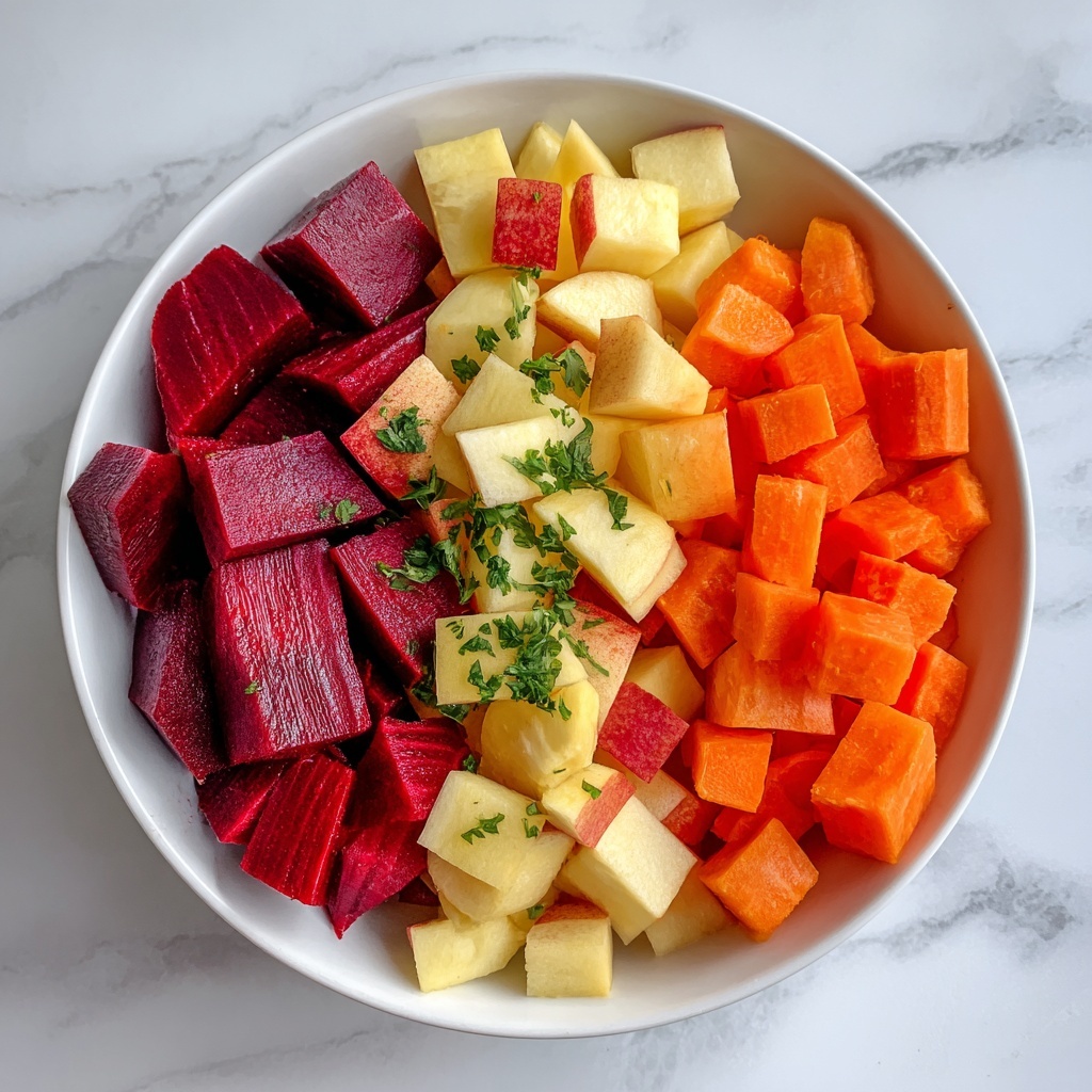 Raw Beet Salad with Apples and Carrots Recipe - Recipe Image