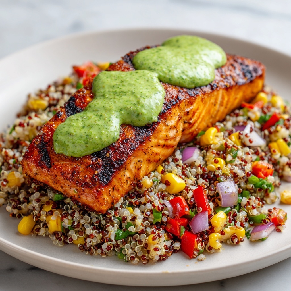 Grilled Salmon with Quinoa Salad Recipe - Recipe Image