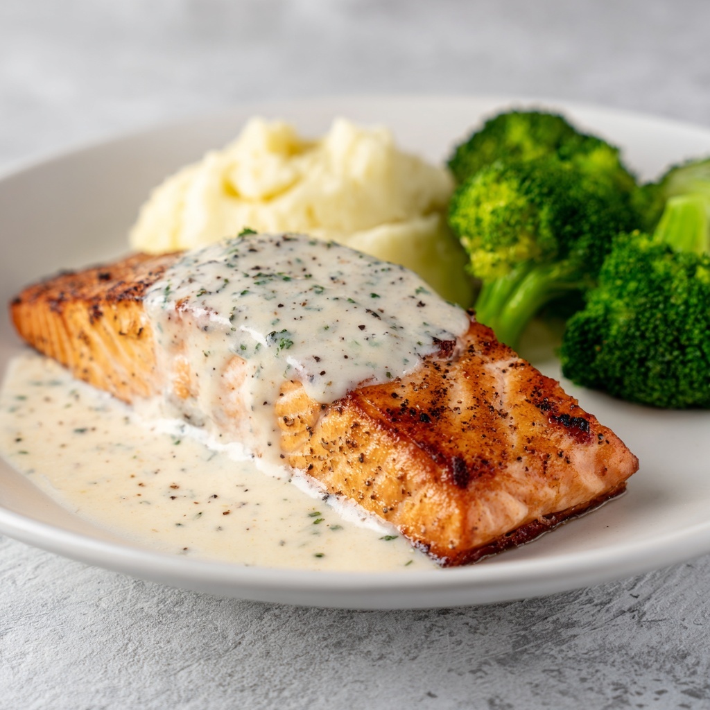 Creamy Garlic Butter Salmon Recipe - Recipe Image