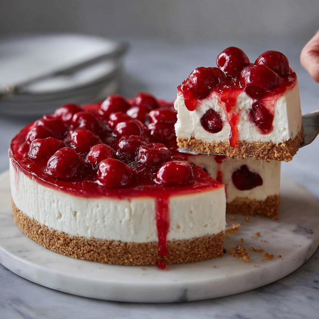 No-Bake Cherry Cheesecake Bars Recipe - Recipe Image