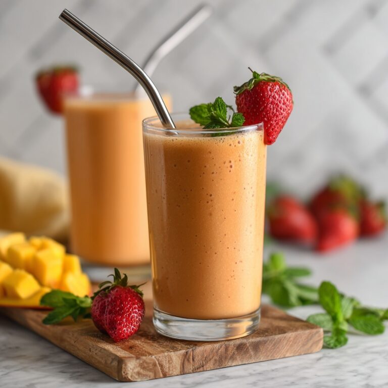 Tropical Strawberry Mango Smoothie Recipe