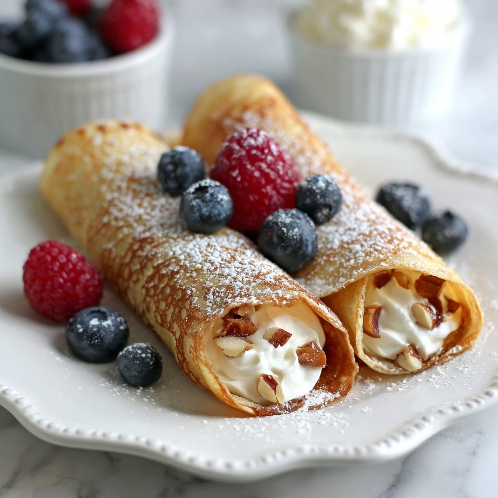 Cheesecake Crepe Roll-Ups Recipe - Recipe Image